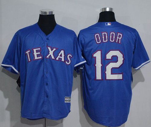Rangers #12 Rougned Odor Blue New Cool Base Stitched MLB Jersey - Click Image to Close